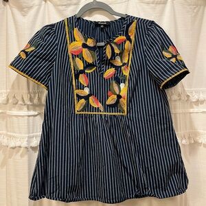 Madewell Embroidered Fable Top